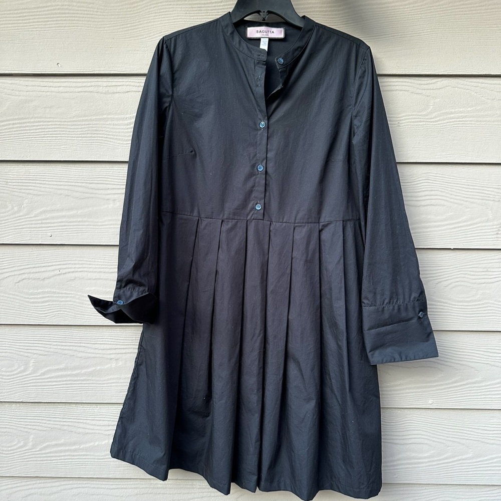 BAGUTTA Women's Black Cotton Dress Casual Everyday